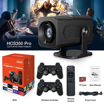 HCS350 pro Retro video game consoles Android12.0 TV OS A53 system WIFI portable smart projector 720p home projector