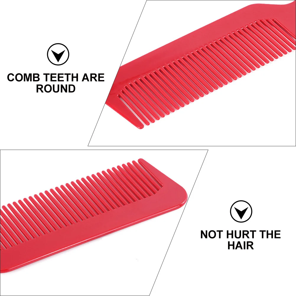 

5Pcs Plastic Handheld Comb Durable Barber Comb for Men Smooth Haircut Salon Hairdressing Tool Portable Wet Dry Use