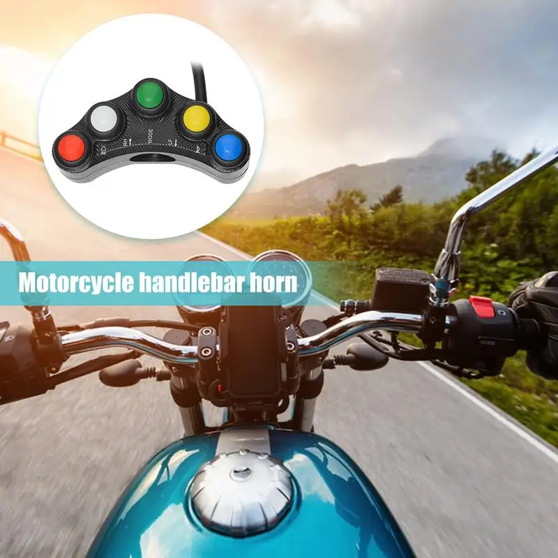 دراجة نارية زر مقاوم للماء مقود زر 7 في 1 متعددة الوظائف المقود زر التحكم وقف بدء زر ل Ebike سكوتر