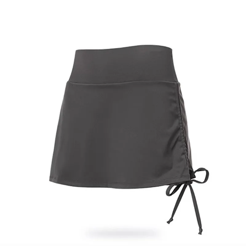กระโปรงกางเกงกีฬาแห้งเร็วสำหรับฤดูร้อน ผู้หญิง ป้องกันแสงสะท้อน เอวสูง ยกสะโพก เหมาะสำหรับเทนนิส วิ่ง วันหยุด โยคะ ฟิตเนส