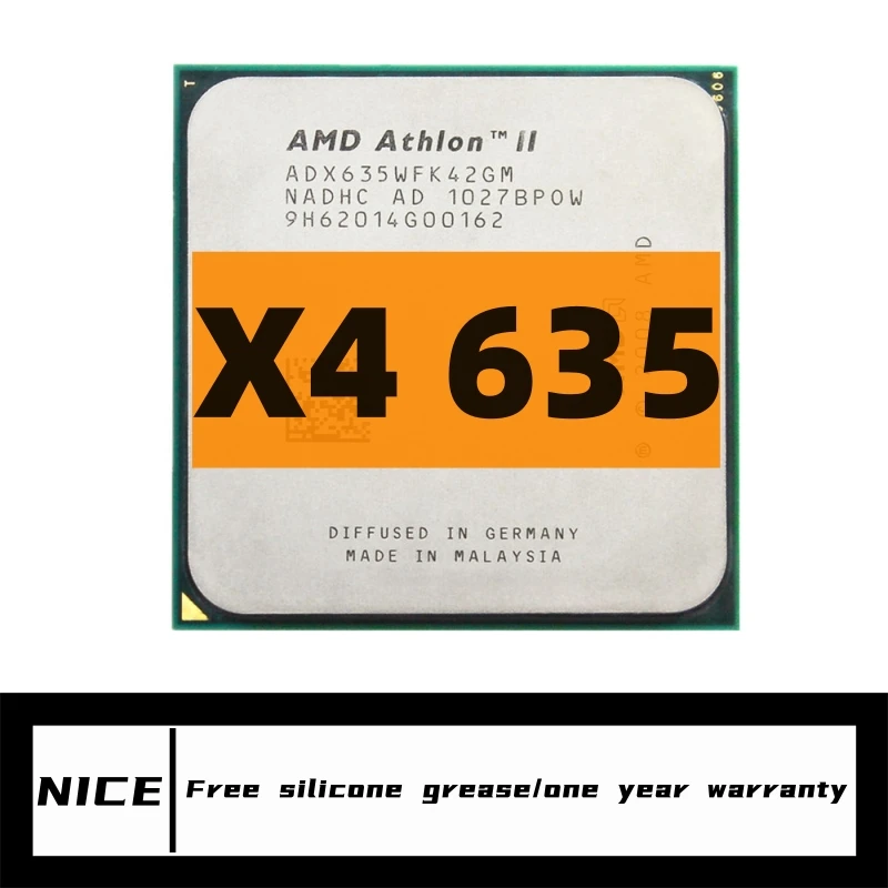 وحدة معالجة مركزية من Athlon II رباعية النواة ، مقبس AM3 ، ADX635WFK42GI ، ADX635WFK42GM ، مستخدم GHz