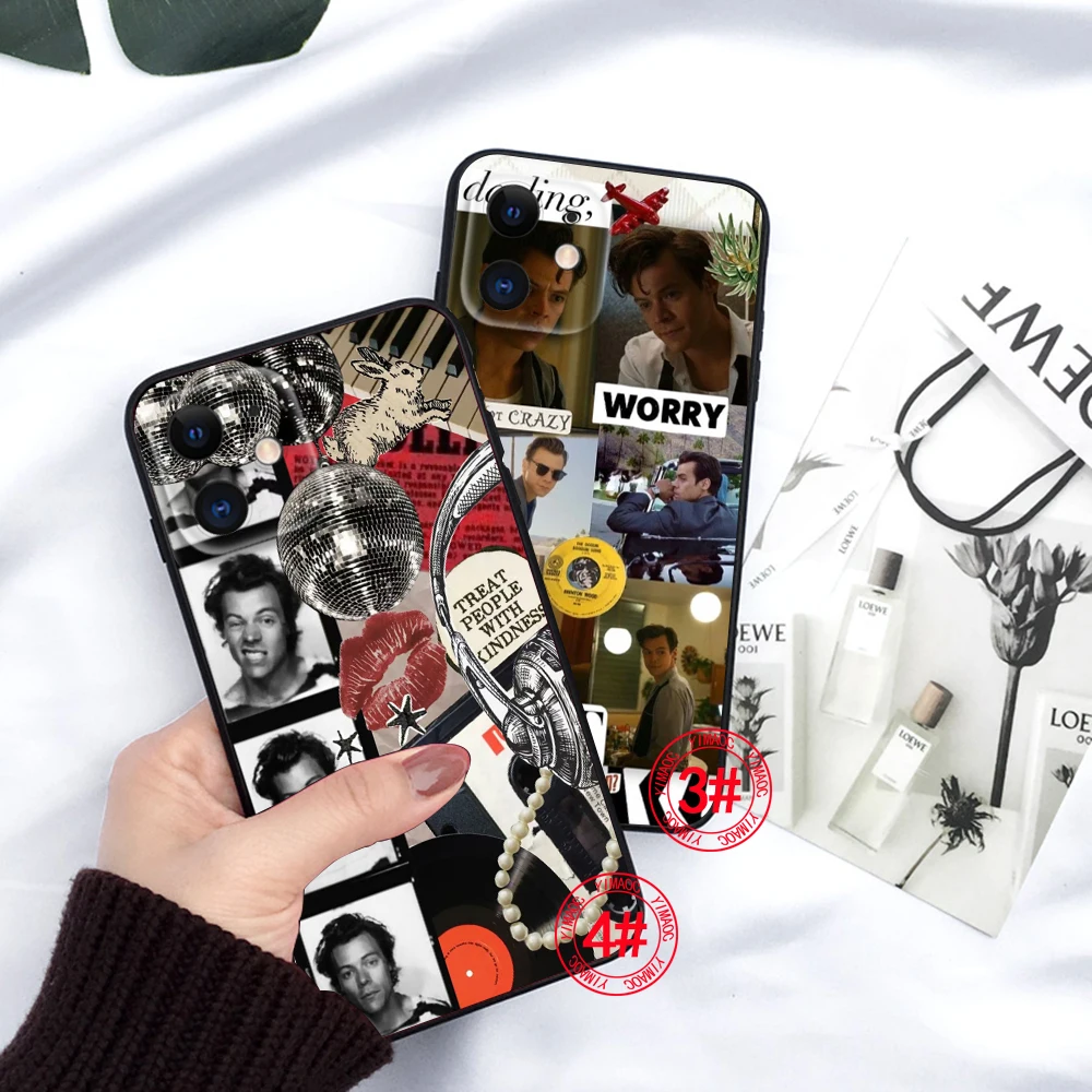 H-Harry S-Styles 1D Soft Silicone Phone Case for iPhone 15 14 Plus 13 12 11 X XS XR Pro Max Mini 8 7 Plus