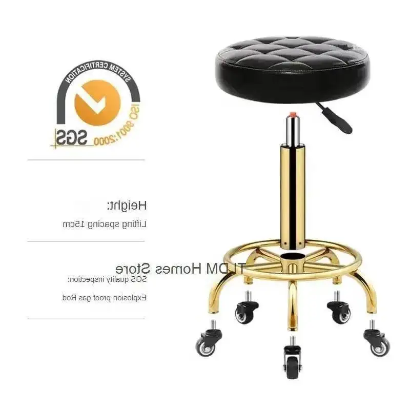 for Metal Office Luxury Beauty Salon Modern Rotating Movable Backrest Barber Chairs Creative Salon Chair Chair for Hair Salon