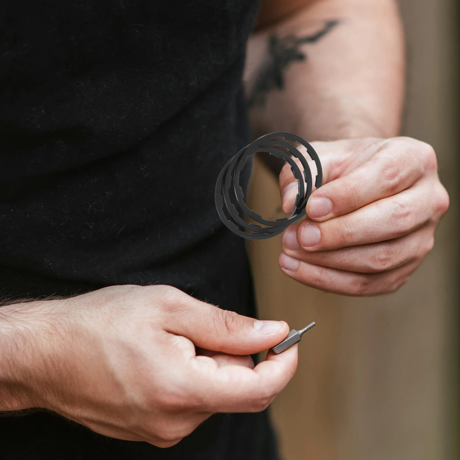 3Pcs Bicycle Flywheel Cassette Washer Set Aluminum Alloy Spacer Kit for Adjustment Replacement Fit Mountain Road