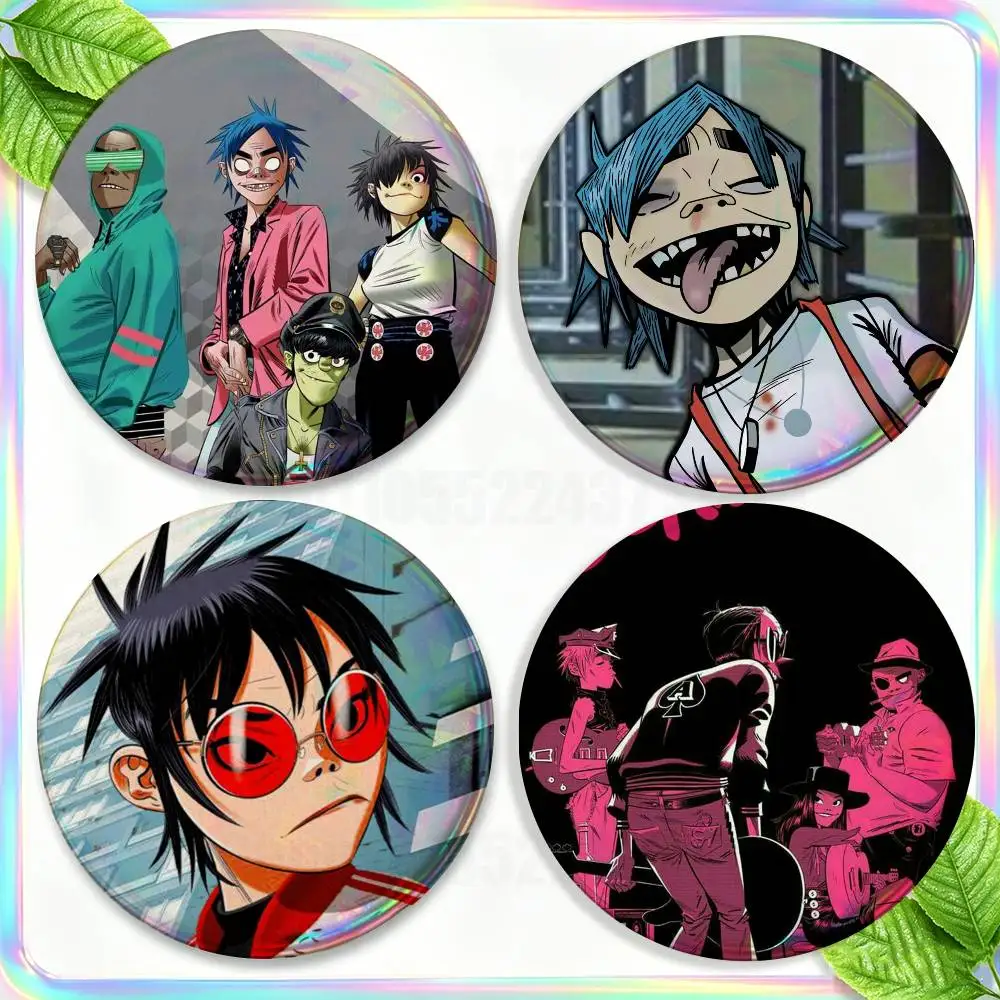 

Popular Band G-Gorillaz 2-piece set Pins Backpack Clothes Jewelry Accessories Round Brooch Button Badge Fans Collection Gifts
