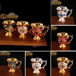 New with Handle Goblet Metal European-style Drinkware Wine Glass