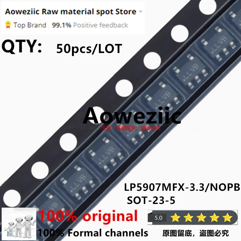 

Aoweziic 2023+ 100% New Imported Original LP5907MFX-3.3/NOPB LP5907MFX-3.3 LLVB SOT-23-5 Linear Regulator Chip