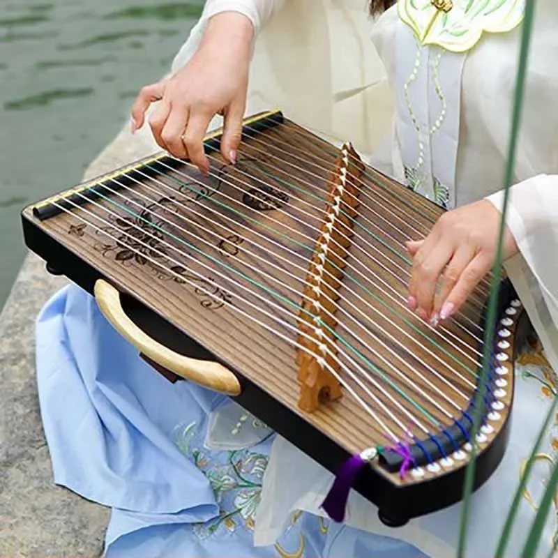 Mini Guzheng in legno 21 corde Guzheng professionale tradizionale cinese Finger Pick principianti accessori per strumenti musicali