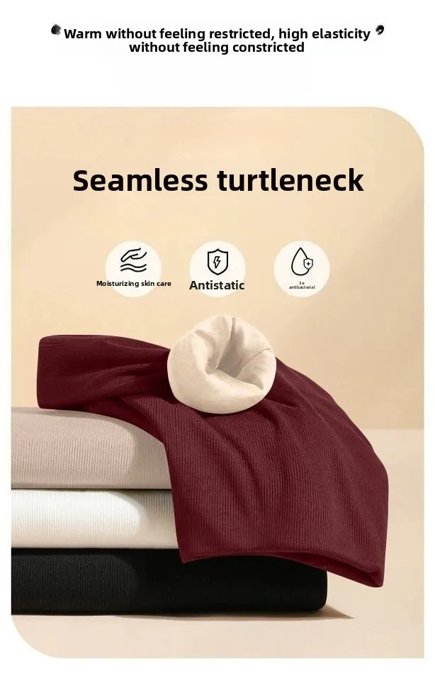 Damen Winter Lamm Fleece Basis Shirt Tops mit verdickter Fleece beheizte Unterwäsche Herbst Langarm T-Shirt warme Kleidung – Detail 3