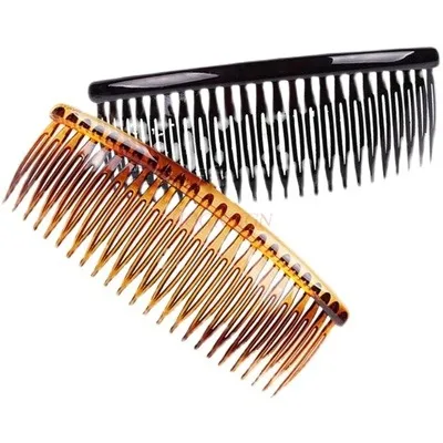 High-quality simple insert comb large 13cm plastic black bright armor tooth plate hair bangs hair comb with tooth plate hairpin