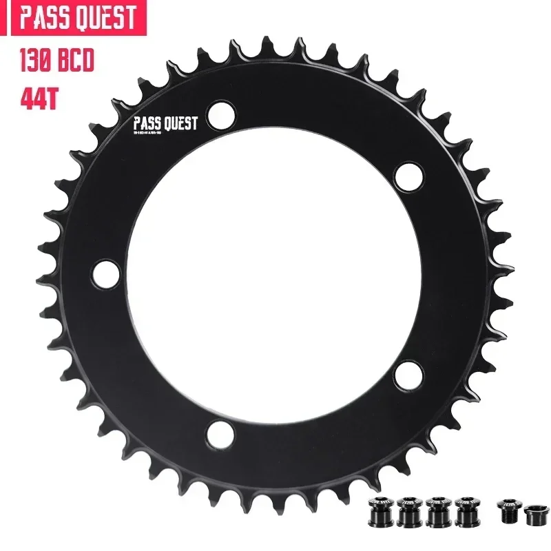 PASS QUEST 固定ギア 130BCD 5 本爪 AERO 46-58T チェーンホイール