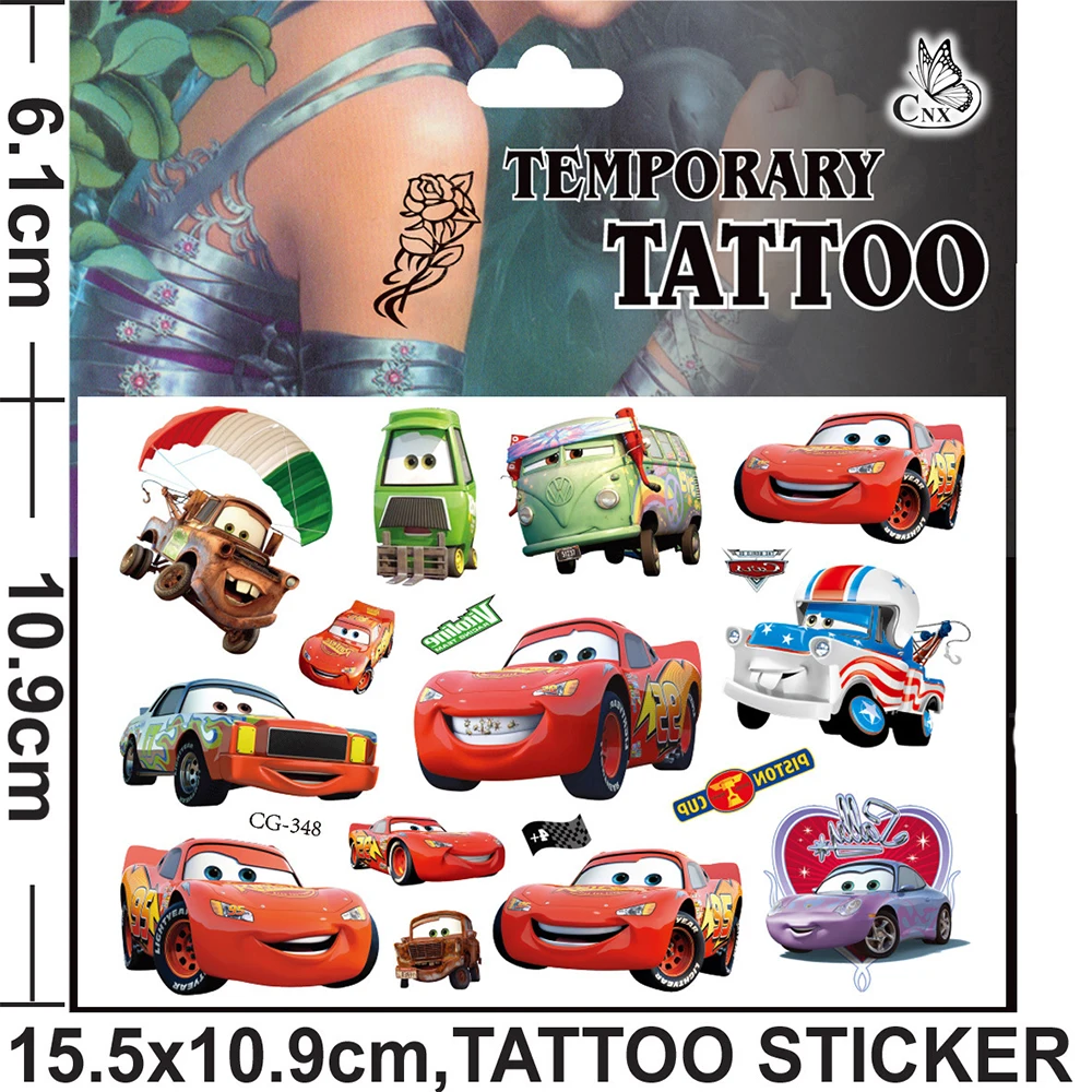 1Pcs Disney Cartoon Anime Cars Boys Child Temporary Tattoo Body Art Tattoo Stickers Cosplay Party Toys For Kids Gifts