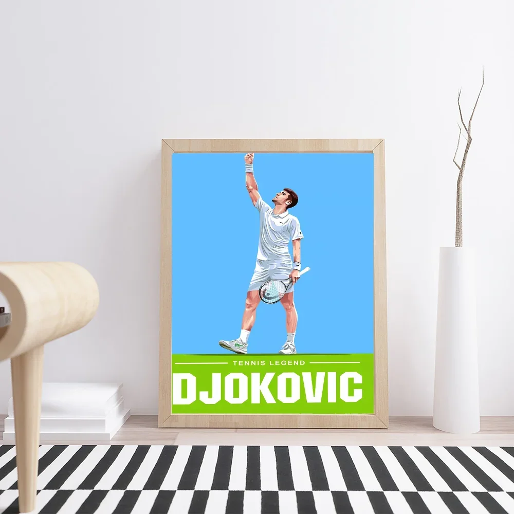 Novak Djokovic Tennis Player Good Quality Prints And Posters Vintage Room Home Bar Cafe Decor Aesthetic Art Wall Painting