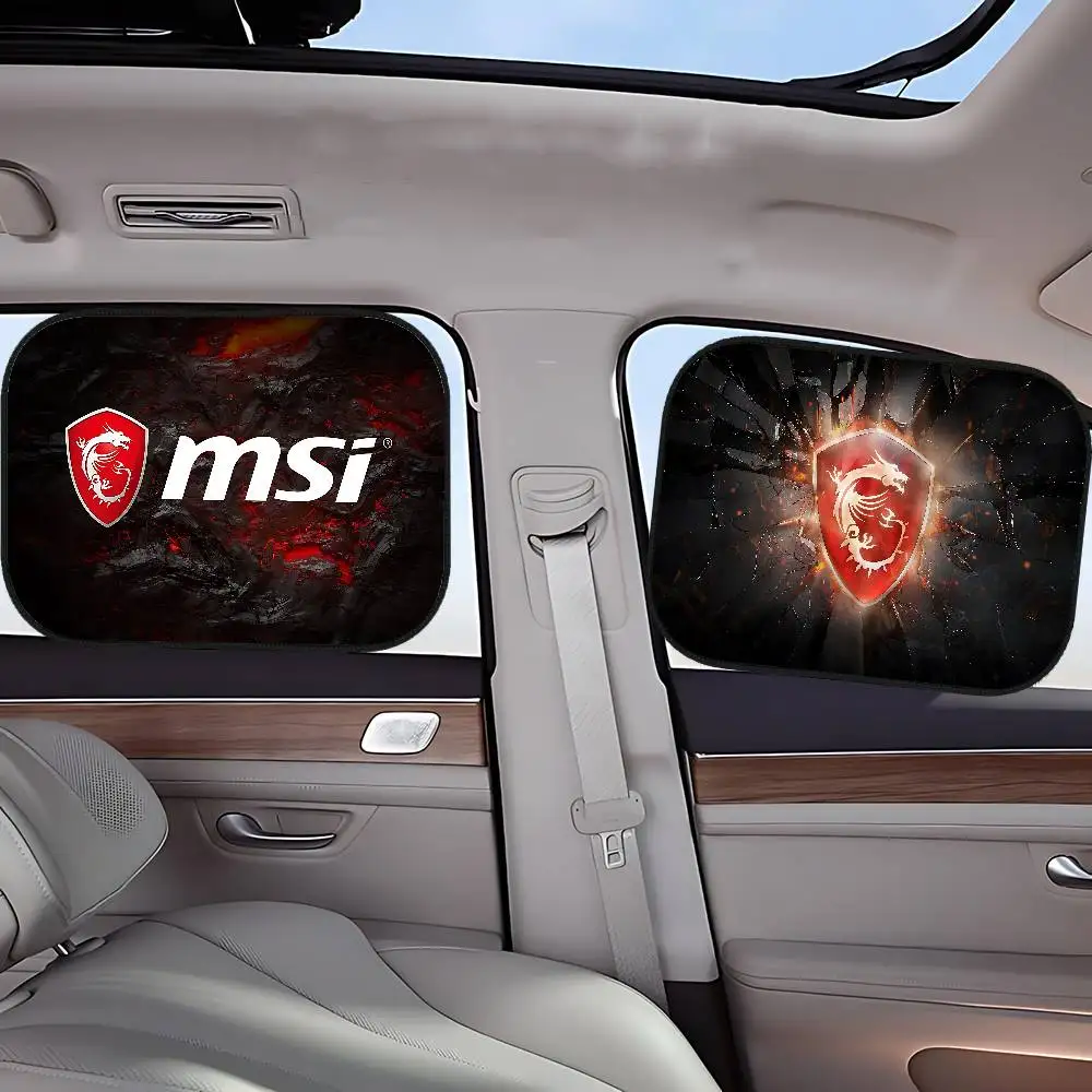 

M-MSI D-DragonA Logo Universal 1Pcs Car Adsorption SunShade Side Window SunShade Cover Auto Sunvisor For Children Adult
