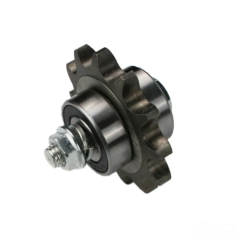 Motorcycle chain automatic tensioner with three bearings spare wheel chain guide