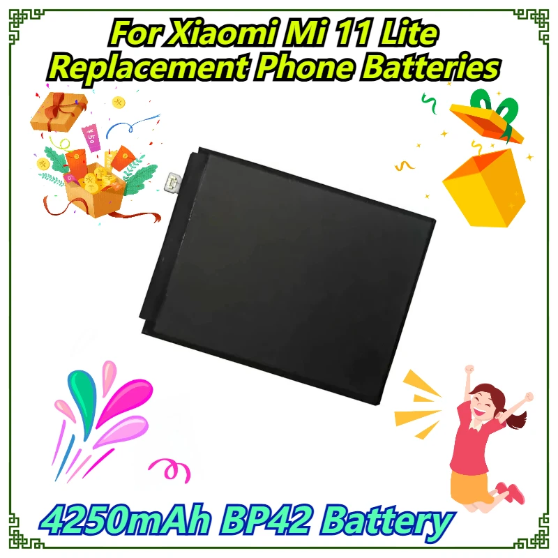 

4250mAh BP42 Battery For Xiaomi Mi 11 Lite Replacement Phone Batteries