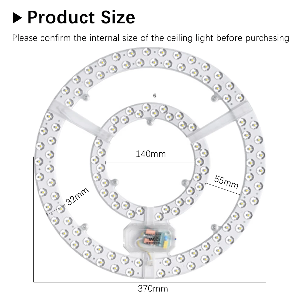 Imagem -02 - Luzes de Teto Painel Led 220v Substituição Módulo Led 120w Círculo Redondo Led Painel de Luz Módulo Lâmpada para Luzes Ventilador Teto