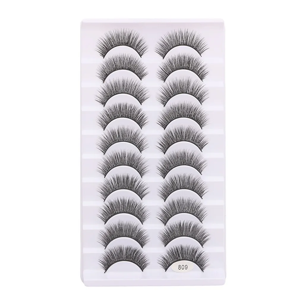 Faux cils complets pour femmes, faits à la main, sans cruauté, naturels, longs, 3D, en faux vison, extension de cils