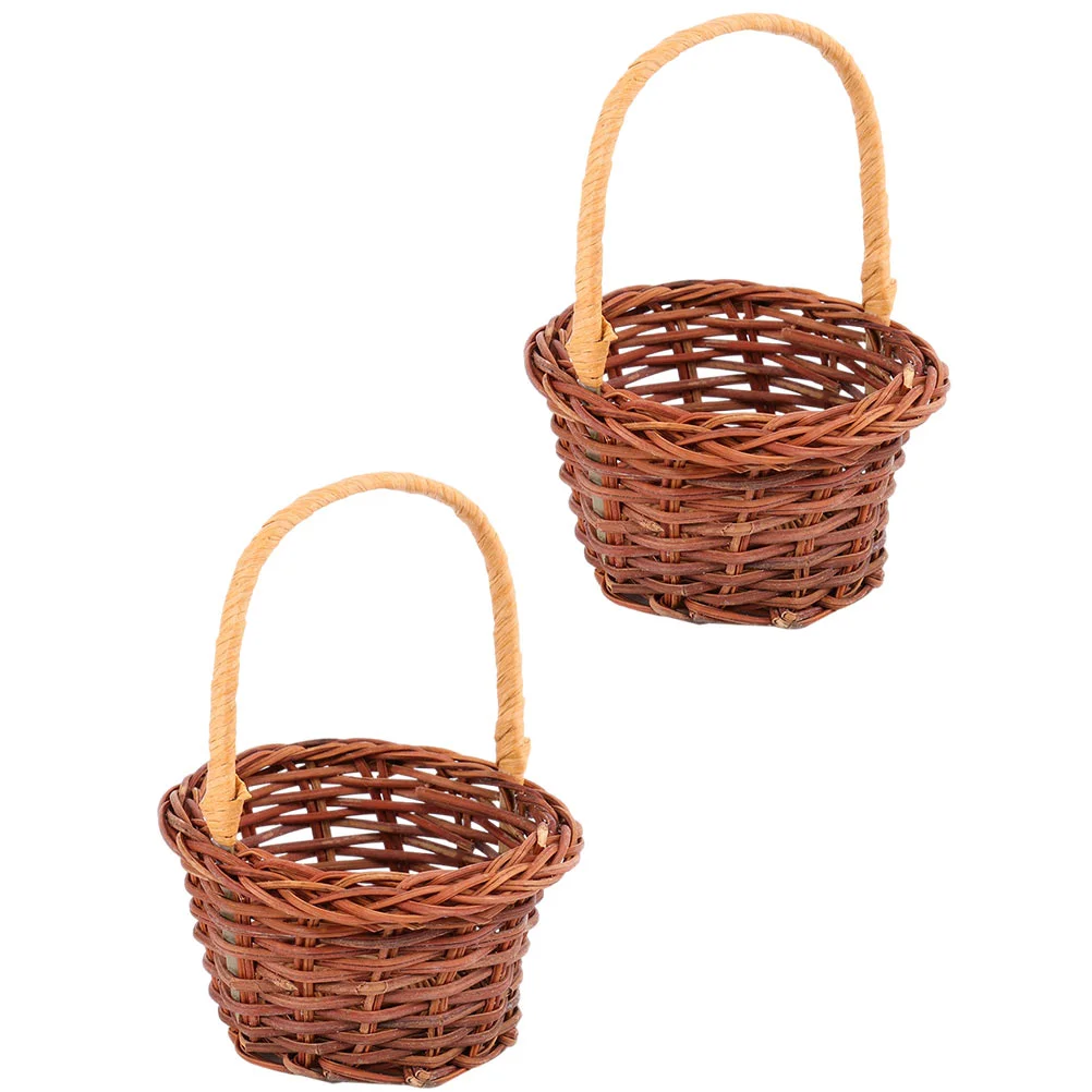 Berry Basket Hand Money Retro Decor Mini House Rattan Kids Baskets Child Home Accessories