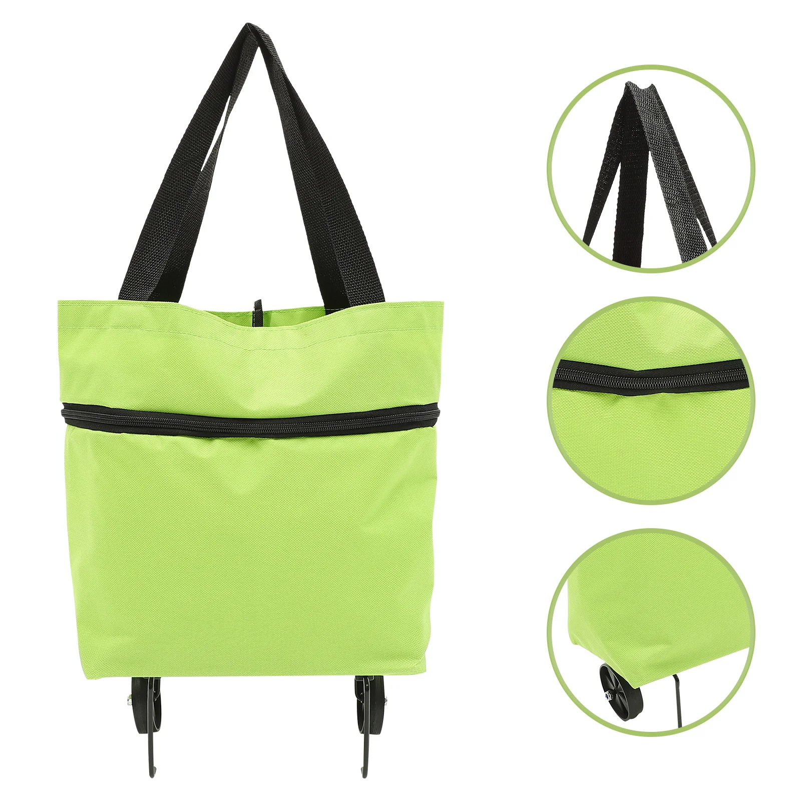 

Foldable Shopping Bag Trolley Cart Large Capacity Grocery Bag Portable Wheels Laundry Storage Pouch Trolley Bags