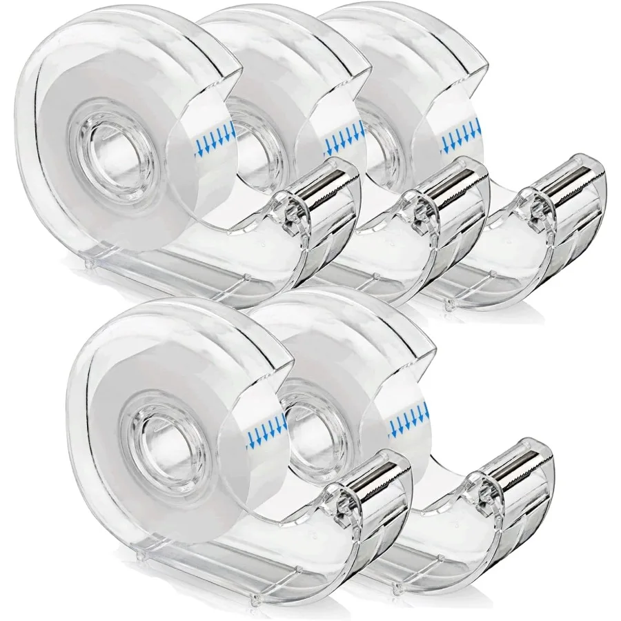 

Transparent Clear Tape for Office Home and School Use with 5 Dispensing Rolls 0.7 Inch Width x 1300 Inch Length Ideal for Packa