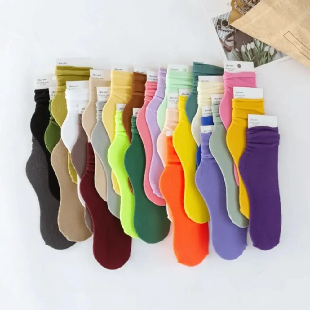 New Breathable Socks Soft Solid Color Lastic Socks Casual Short Socks