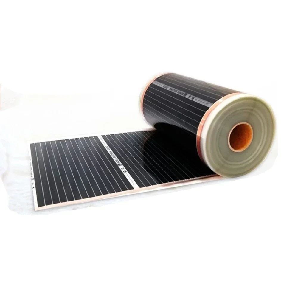 Minco Heat 50/80/100cm 200~240V 50/60Hz 220w/ ㎡ Breite für Fußbodenheizung, Infrarot-Heizfolie 5–50 ㎡ mit Installationsset