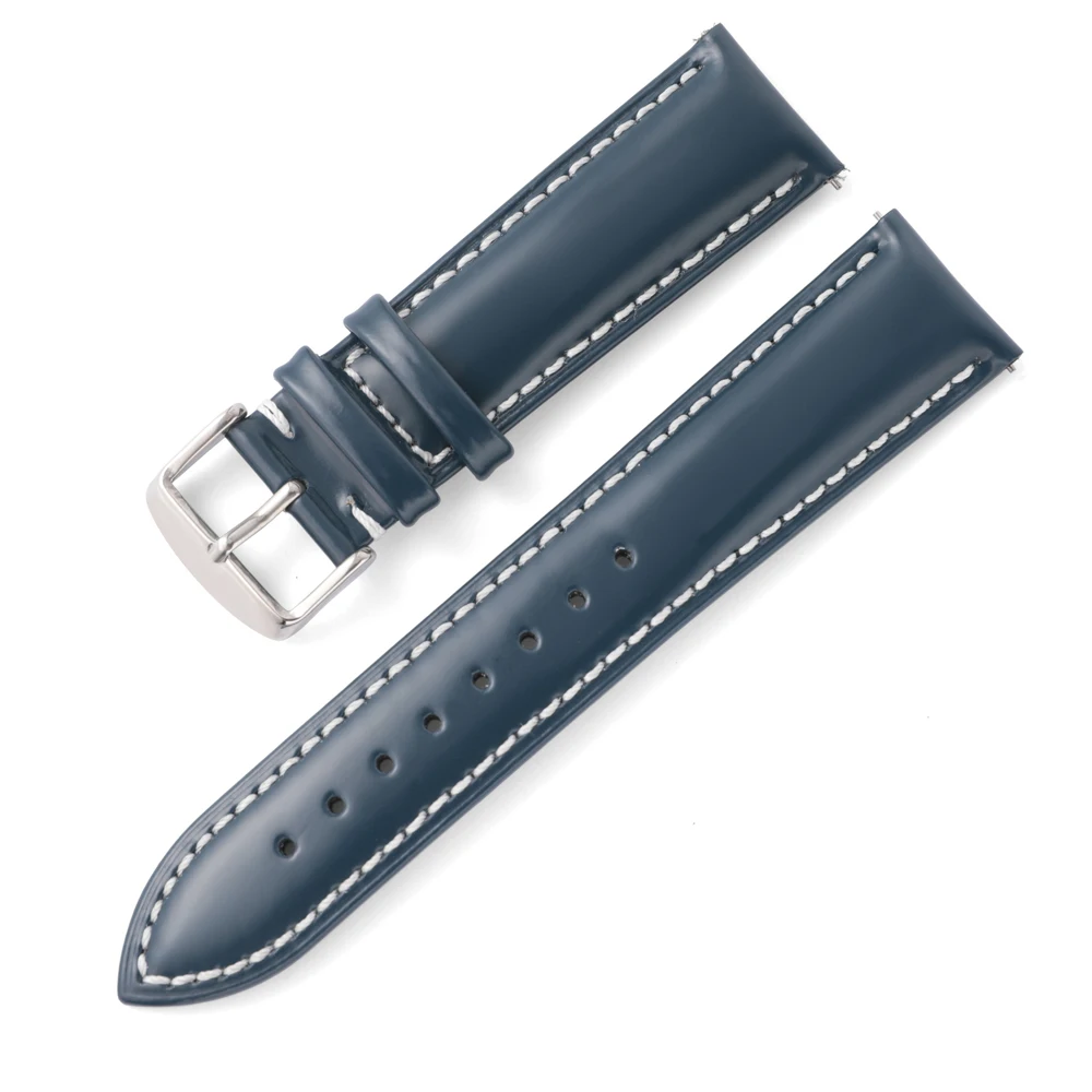 18mm 19mm 20mm 21mm 22mm Cordovan Watch Strap Retro Genuine Leather Watch Band Quick Release Wristwatch Bracelet