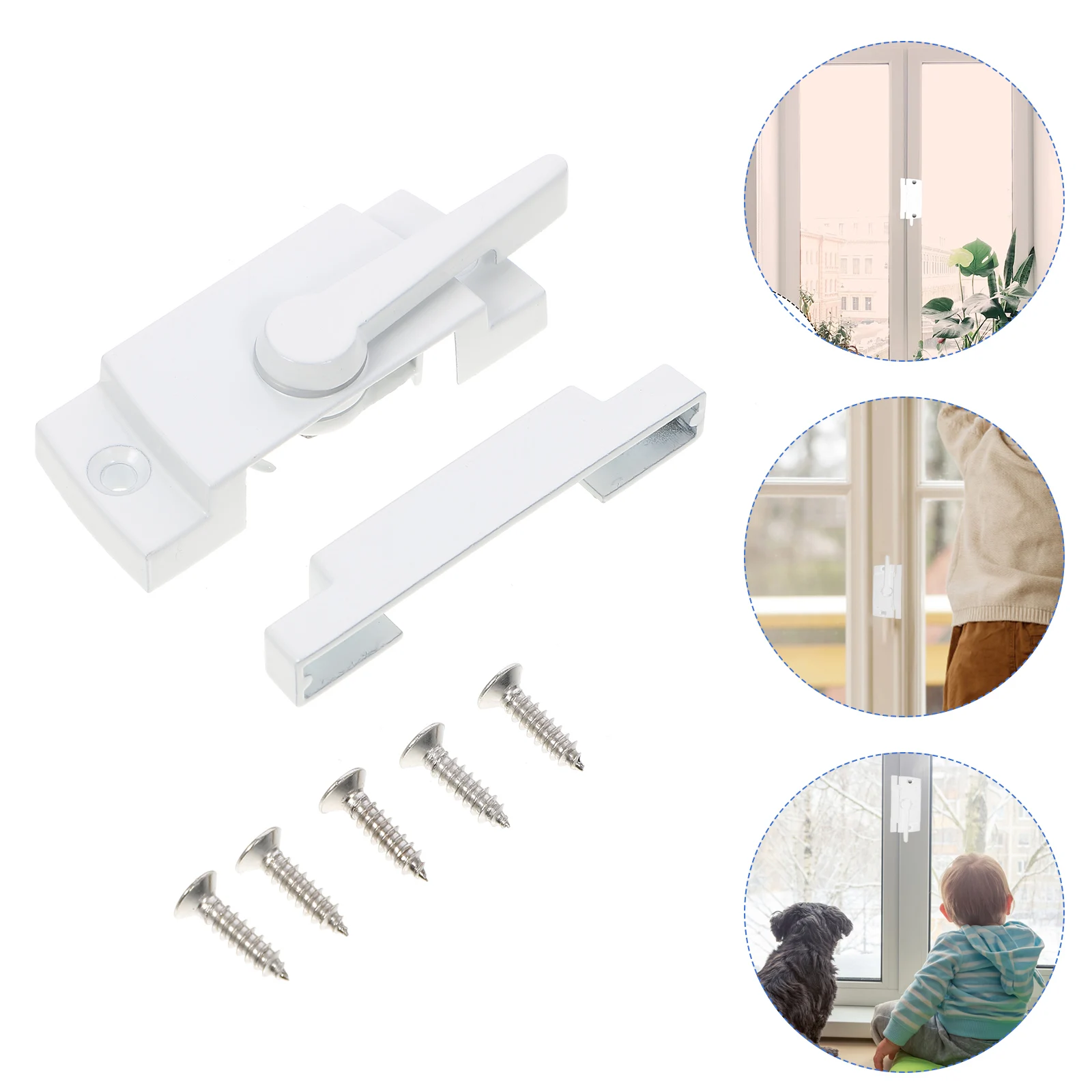 

2 Sets Zinc Alloy Home Sash Sliding Window Security Locks Sturdy Anti-Theft Cam Locks Smooth Surface For Window Sash Security