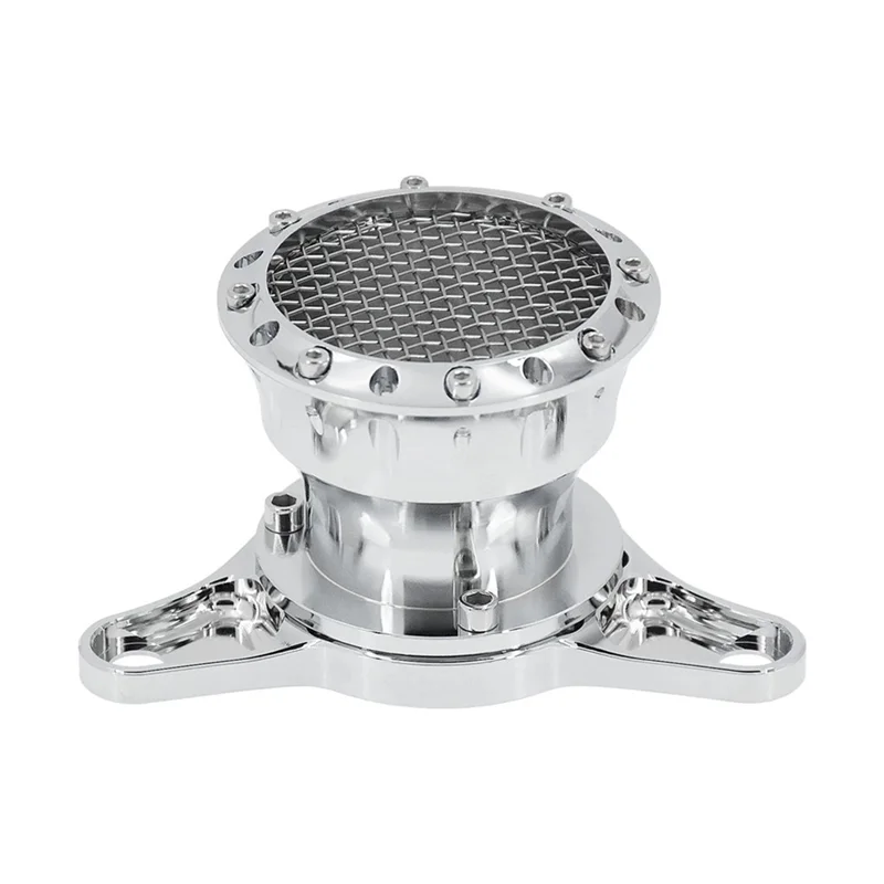 อุปกรณ์เสริมตัวกรองอากาศสําหรับ X48 XL883 XL1200 2004-2014-Retro รถจักรยานยนต์ CNC ดัดแปลงอลูมิเนียมเครื่องฟอกอากาศ Silver