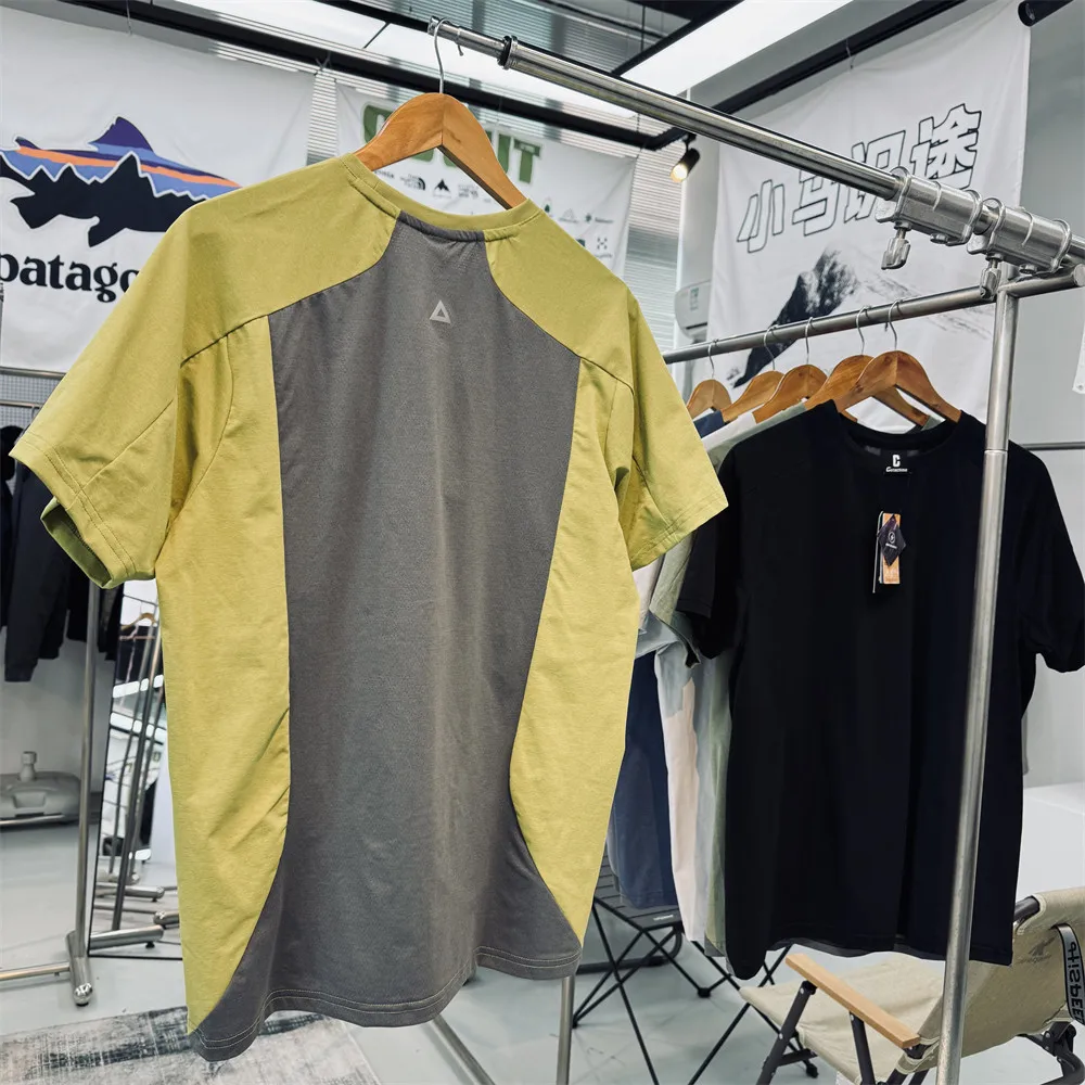 Schnell trocknendes Sport-T-Shirt für Herren, UPF 50+ Sonnenschutz und antibakteriell, atmungsaktiver Netzrücken, lockere Passform für den Außenbereich