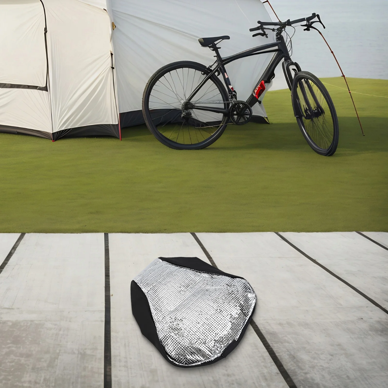 Aerodynamic Design Bicycle Seat Cover with Enhanced Durability Against Harsh Weather Conditions While Maintaining Comfort Levels