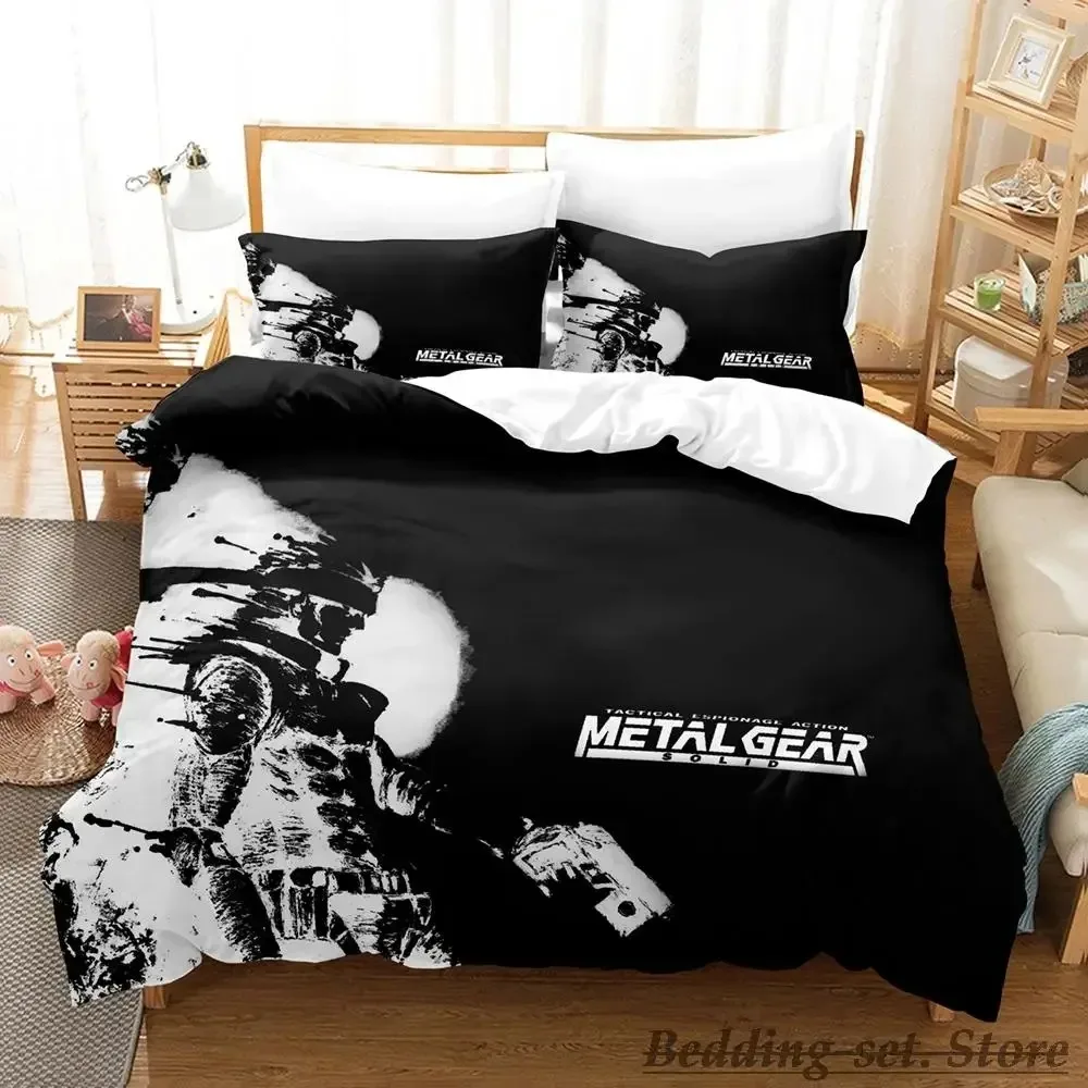 

2023 Metal Gear Solid Solid Snake Bedding Set Single Twin Full Queen King Size Bed Set Adult Kid Bedroom Duvetcover Sets Anime