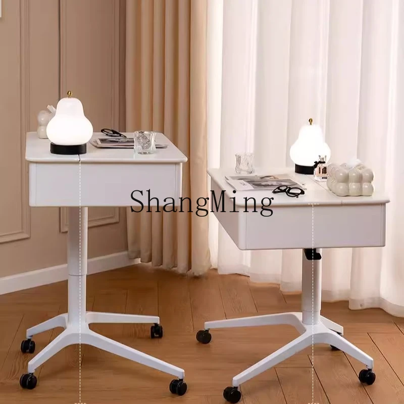 

ZYH removable small bedroom white solid wood makeup table small apartment makeup table modern and simple