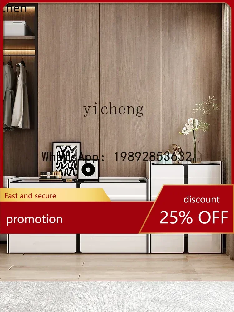 

YFY Комод-тумба класса люкс для спальни, интегрированный с прикроватным шкафчиком и туалетным столиком