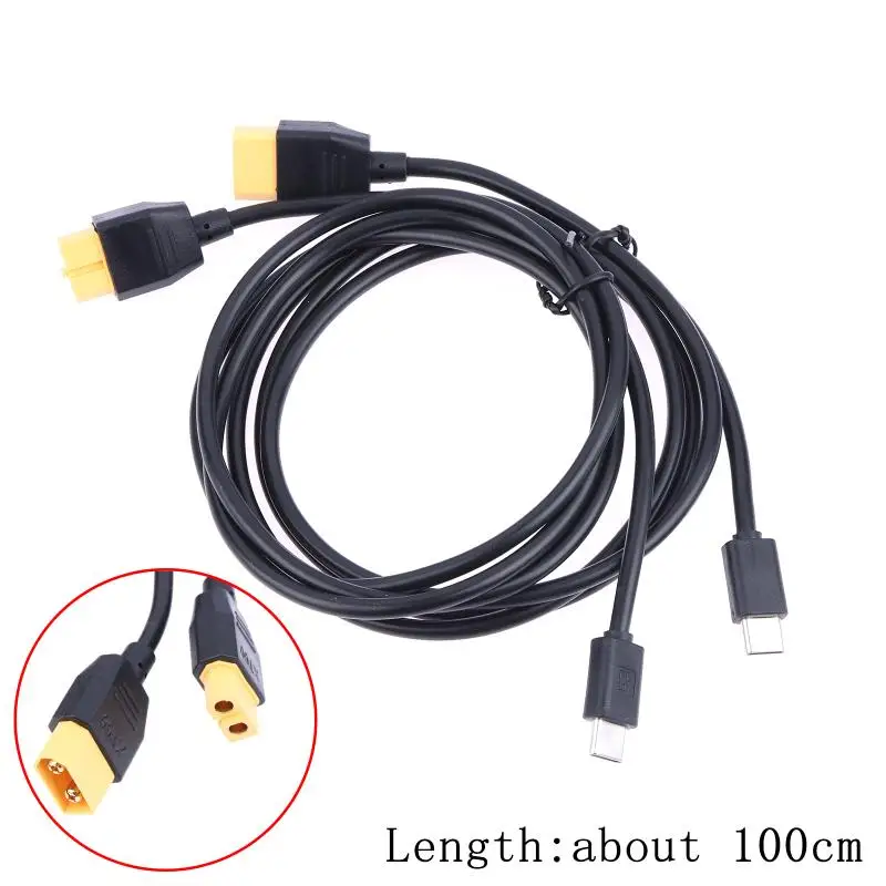 5A Type-C To XT60 Male Female Plug Power Cable PD100W Fast Charging Cable For Model Aircraft/drones Lithium Battery 20V