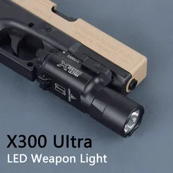 Tactical Surefir Masterfire Light X300 X300U X300UH-B XH35 Flashlight Airsoft Pistol Gun LED Hunting Colt 1911 20mm Rail Glock