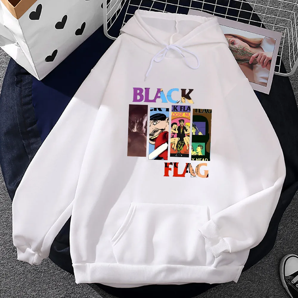 Punk Rock Band Black Flagg Print Sweatshirts Autumn Fleece Clothing Men/women Street Casual Pullovers Soft Long Sleeve Hoodies