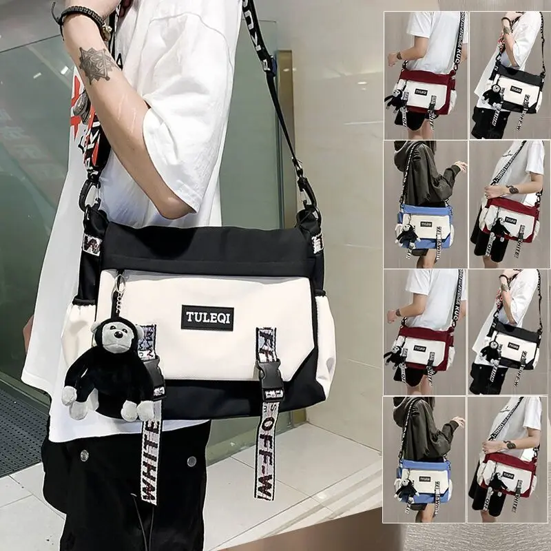 Messenger Bag Men Fashion Large Capacity Shoulder Bag Casual Student\'s Crossbody Backpack Tooling Messenger Bags Handbags Women