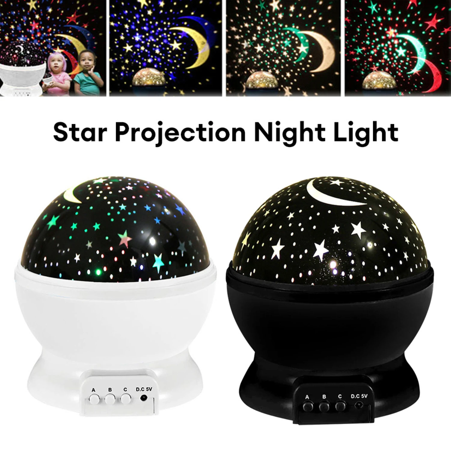 Nowa dekoracyjna unikalna obrotowa lampka nocna Starry Sky z pięknym efektem - lampa stołowa Starry Night Light dla