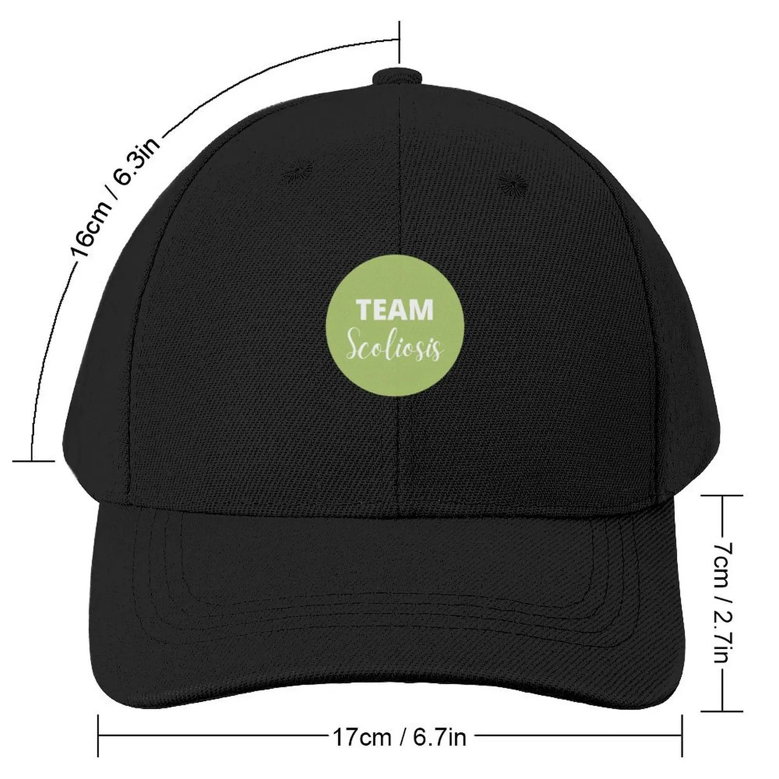 Team Scoliosis Sticker Baseball Cap Golf Hat Man Anime birthday Thermal Visor For Women 2025 Men's