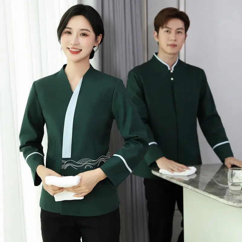 Long Sleeve Cleaning Uniform for Women Hotel Guest Room CleanerPAWorkwear for Property Management Ladies in Autumn and Winter