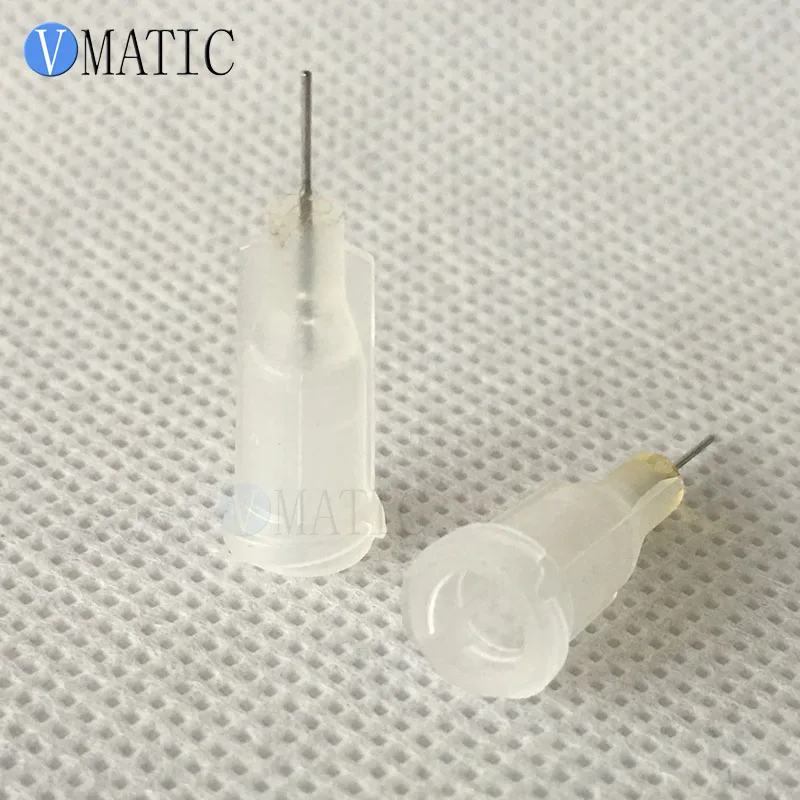 Free Shipping 100Pcs/Lot 27G 0.25'' Stainless Steel Tip Dispensing Screw Needles Clear Color Syringe Needle Tips 1/4 Inch