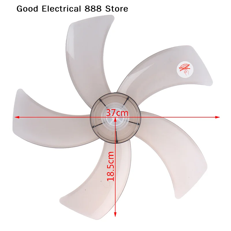 

【GE】Hot Sale 1PC 16 Inch Household Plastic Fan Blade Five Leaves With Nut Cover For Pedestal Fan