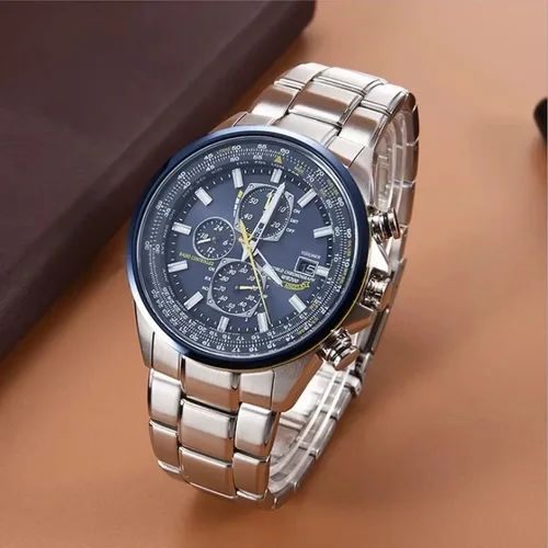 Imagen 2 del producto Reloj de cuarzo de alta calidad para hombre, reloj automático de acero inoxidable crono multifunción luminoso de tendencia de lujo, regalos de Navidad para hombre