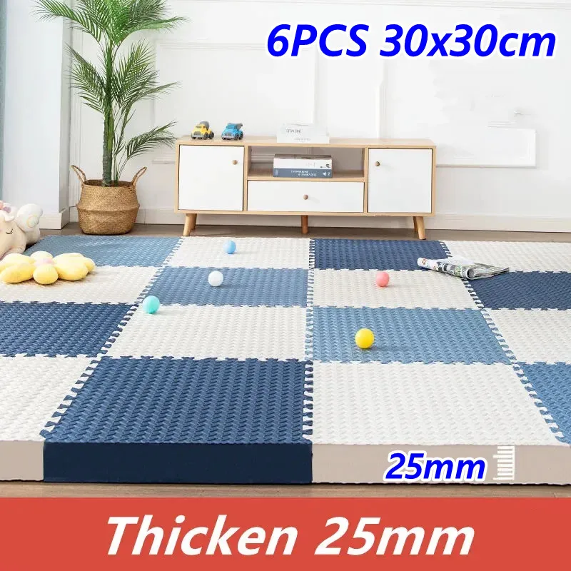 25mm Baby Gym Mat Kids Mats Mat Mats Puzzle 6PCS Carpet