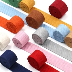Cotton Webbing Strap Canvas Ribbon For Knapsack Strapping Bags Crafts Diy Belt Bag Dog Accessories 20/25/32/38/50mm 3m/lot