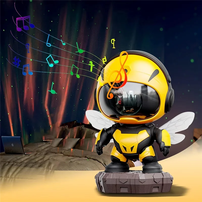 

ABVT-LED Galaxy Projector Starry Night Light With Remote Timer Bee Astronaut Nebula Lamp For Kids Room Decor