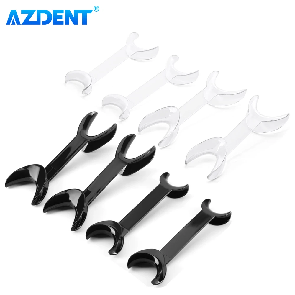 4PCS Dental T-Shape Retractor Cheek Lip Retractors AZDENT Orthodontic Teeth Mouth Opener Double Head Small Large Dentistry Tool