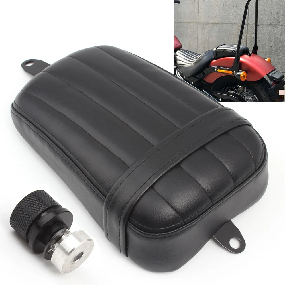 

Мотоциклетное 1-компонентное заднее пассажирское сиденье с 1-компонентной гайкой болта сиденья из искусственной кожи, алюминиевая заготовка, подходит для Harley Street Bob 2018-2020